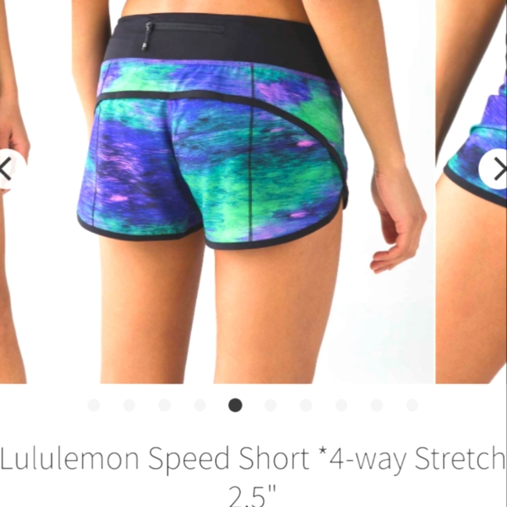 Lululemon Sz 8 Speed Up Shorts Rio Nights 2.5" Inseam